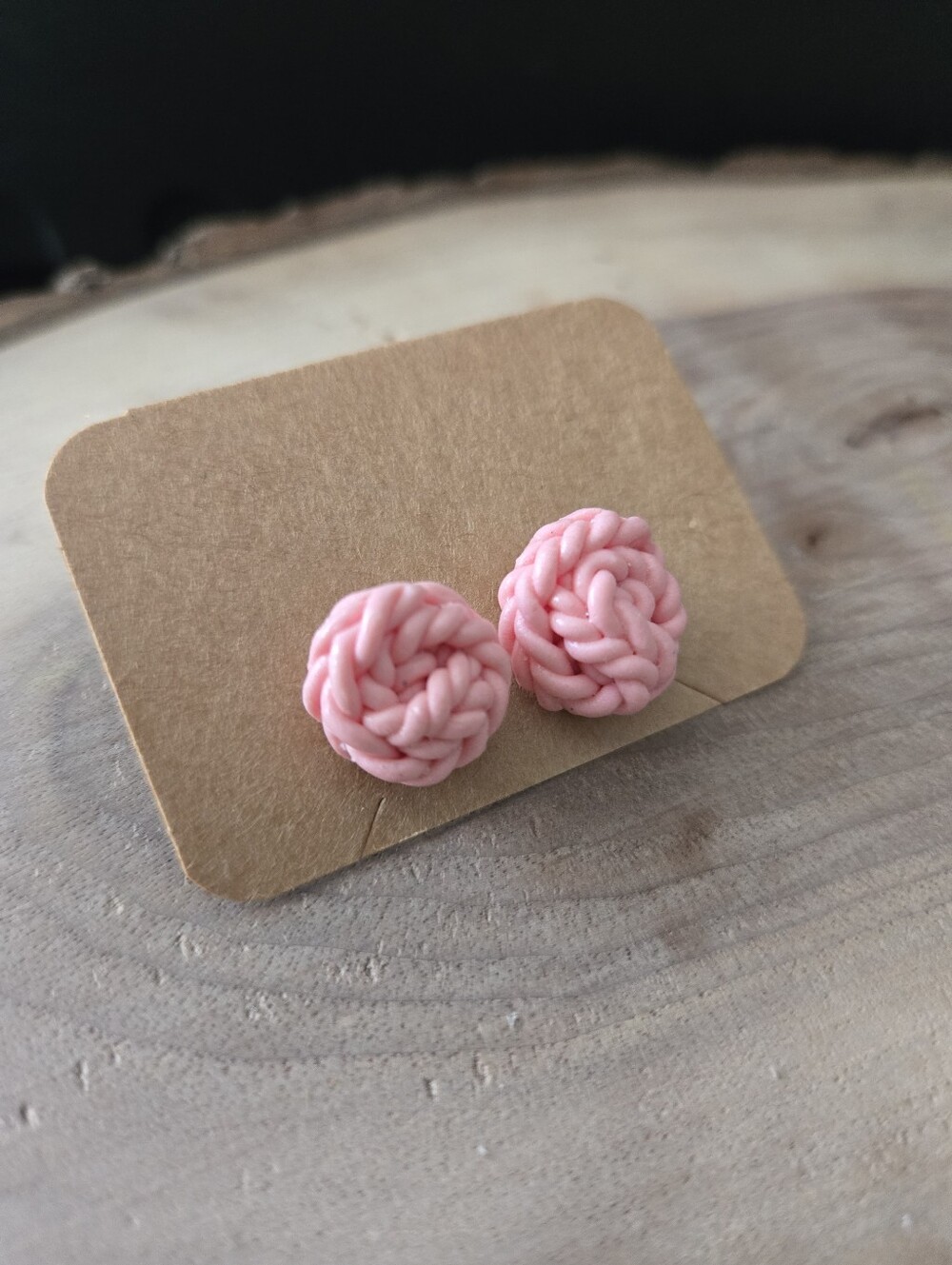 089 New Handmade Polymer clay earrings - stainless steel studs